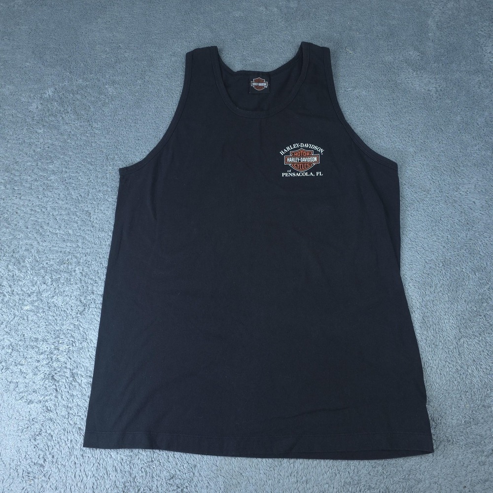 Harley-Davidson Tank Top Mens Medium Black Pensacola Florida Blue Angels 2013